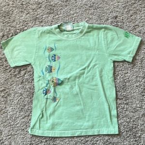 Crazy Shirts light green fish themed t-shirt